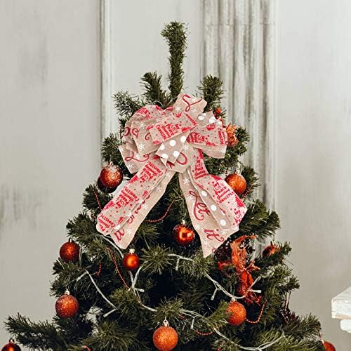 2 бр. Бельо Topper за Коледната елха с Бантиком, Украса за Коледната елха (Светло кафяв), Коледна Украса, Подаръци, Декорации