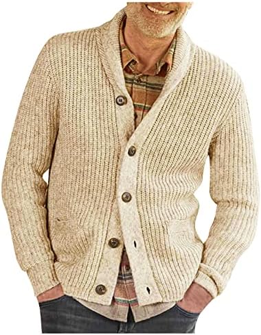 ADSSDQ Мъжки Палта, Зимни Кънки, Плюс Размерът на Палтото е С Дълъг Ръкав, Мъжки Ежедневни Блузи Пуловер с цип С Шарени Дебел Топъл