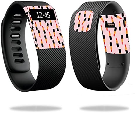 Кожата MightySkins е Съвместим със стикер Fitbit Charge Cover Skins с Шарени червило за часа