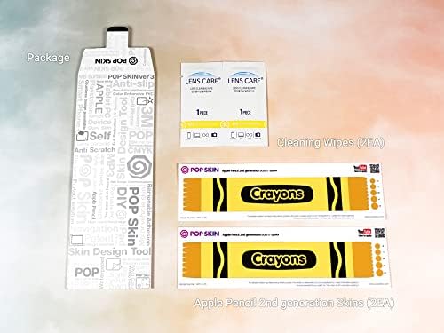 Vinyl обвивка за моливи, черен цвят, само за Apple Pencil 2-ро поколение, AP2-C-01 (в пакет 2 бр. моливи черни)