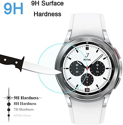 Youniker 4 Pack е Съвместим с Samsung Galaxy Watch 4 Classic 42 мм Защитно фолио за умни часовници, изработени от закалено стъкло, защитни фолиа за екрана, стъкло 9H 0,3 мм, без драскотини, б?
