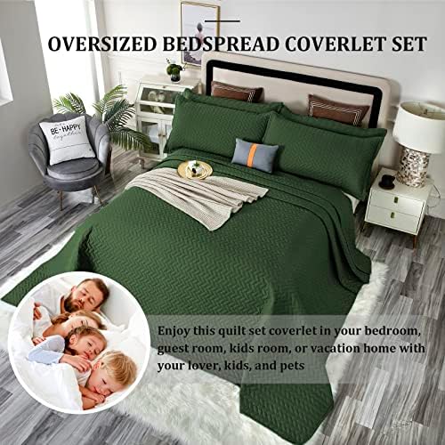 Комплект одеяла OFIXI Oversize King Plus 128 x 120, 3 предмет, Много Големи Покривки за легло кралски размер, Леко Лятно Стеганое одеяло,