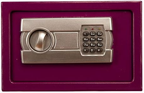 Teerwere Сейф Сейф Малък От Неръждаема стомана Домашен Висококачествен Електронен сейф с парола височина 20 см Сейф с ключ (Цвят: