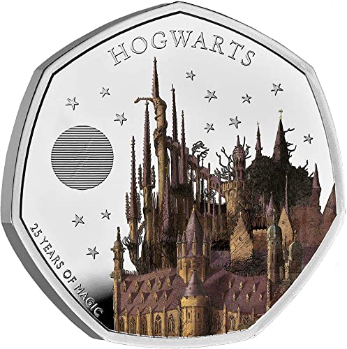 2023 DE Хари Потър 25-тата Годишнина PowerCoin Хогуортс Хари Потър и Сребърна монета от 50 Пенса Великобритания 2023 Доказателство