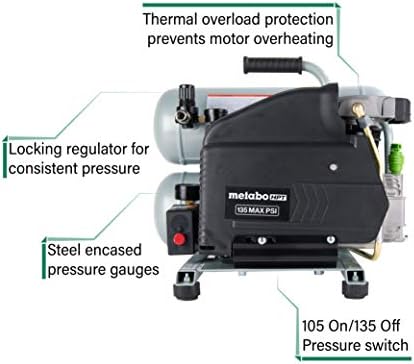 Въздушен компресор Metabo ръчни транспалетни колички с Централната Въздушния резервоар, Колектор и Въздушен маркуч
