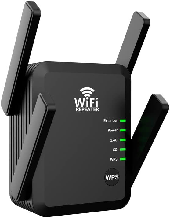 WiFi Продължавам Усилвател на сигнала с по-голям радиус на действие до 8000 квадратни фута и над 45 устройства, двойна лента Wi-Fi WPS