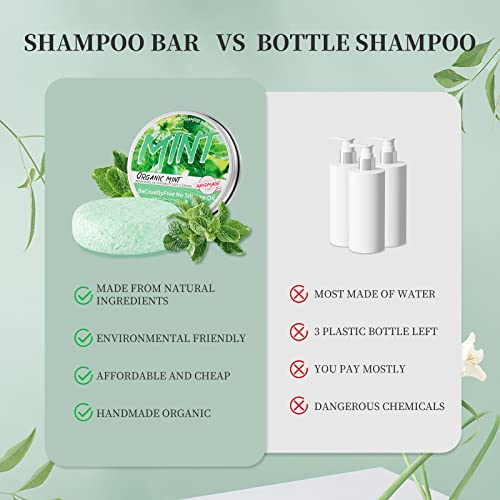 Сапун POZTL Shampoo Bars за коса - 6 опаковки Естествен Твърдо шампоан-сапун за Суха Изтощена коса С растителни етерично масло, помага