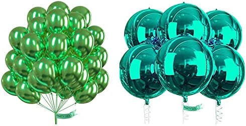 Зелени балони PartyWoo 50 бр. и 6 бр. Зелени Фольгированных балони