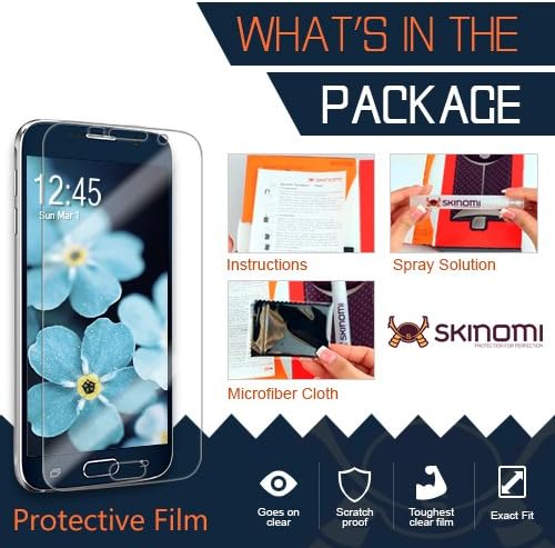 Защитно фолио Skinomi, Съвместима с Huawei Honor 7 Clear TechSkin TPU Anti-Bubble HD FILM