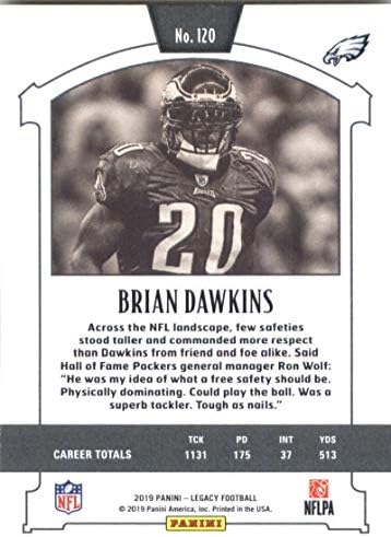 2019 Наследство Панини 120 Легендата Брайън Хокинг Филаделфия Игълс Футболна Търговска картичка NFL