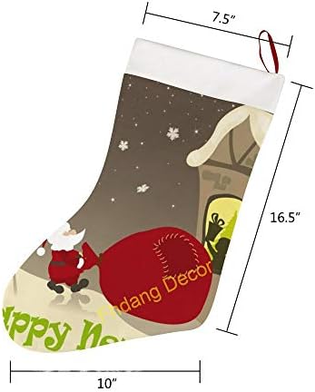Чорапи на Дядо Коледа весела Коледа, Голяма Коледа Камина, Окачени Чорапи за Елха, Бижута, Чорапи за Коледното Домашна Семейния Празнични