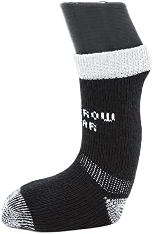 Чорапи Woodrow да се Носят, Подсилени чорапи за кучета Power Paws Greyhound Edition, Черно-Сив, S, тежат 15-40 паунда