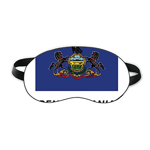 Контурный щит за сън с Флага на Пенсилвания, Мека Нощна Превръзка На Очите, Сивата чанта за Носене
