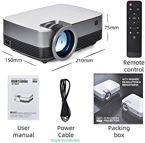 Видео проектор FZZDP Q6 за домашно кино с поддръжка на Full 1080P Movie в прожектор 10 TV Box по Избор (Размер: Q6)