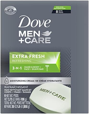 Почистващо средство Dove Men + Care 3 в 1 за тялото, лицето и бръснене, за почистване и овлажняване на кожата, Много Свежо Почистващо средство