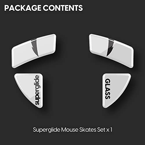 Superglide - Най-бързи и гладки крачета на мишката / Кънки от ултра силна безупречно стъкло На бърза гладка и здрава подметка