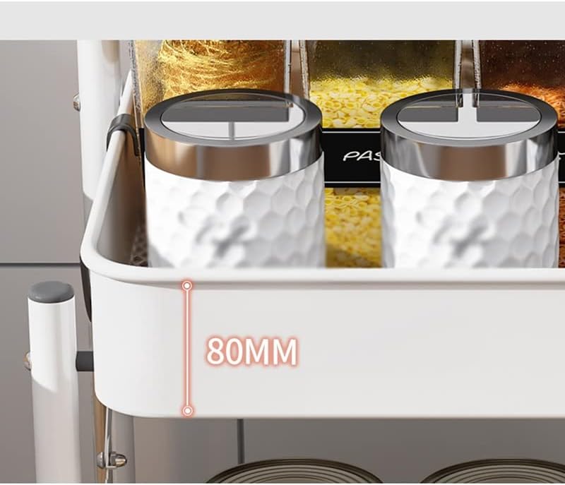 XXXDXDP Метална 3-нива сгъваема количка на колела за кухненските рафтове за съхранение (Цвят: E, размер: 78 см. * 45 см)