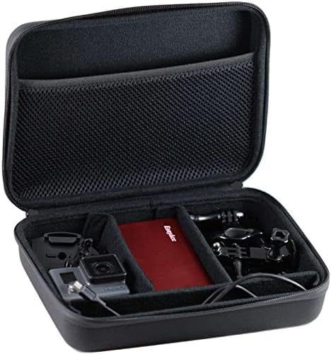 Комбиниран комплект аксесоари за екшън камери Navitech 8 в 1 със сив калъф - Съвместим с екшън камера GoExtreme Phantom 4K