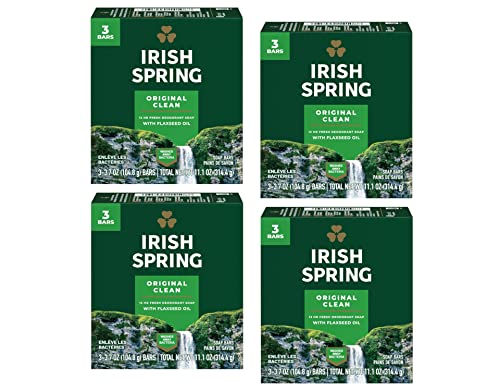Сапун-Дезодорант Irish Spring Original Bar, 3 Порции по 3,75 грама, 4 опаковки, общо 12 блокчета