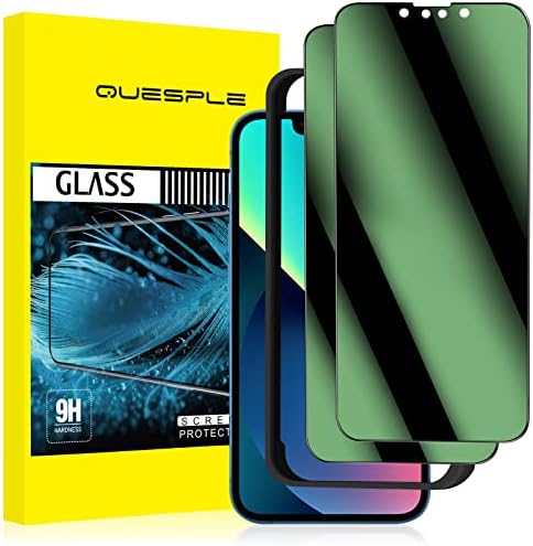 QUESPLE [2] Зелено Защитно фолио за екран за поверителност за iPhone 14 / iPhone 13 / iPhone 13 Pro 6,1 инча, Хладно Зелено