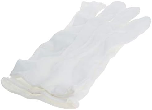 Othmro 1 Чифт Бели Ръкавици От Полиестер с три Ребра, Овлажнители Ръкавици За Стикер в Бял Цвят