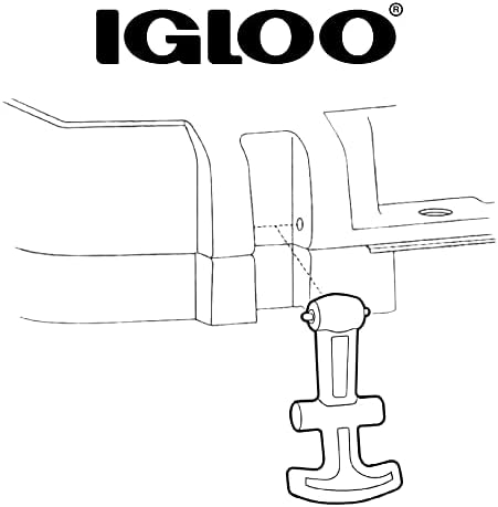 Бравата е с Т-образна дръжка Igloo за охладители BMX и Overland 25-72 Qt (несъвместима с охладители IMX)
