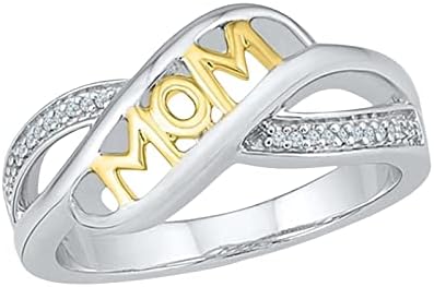 Сватбени и годежни пръстени, мамино пръстен, пръстени на мама за мама с букви, двойни дамски пръстени, пръстени цвят Love