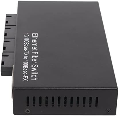 Оптичен Медиаконвертер VINGVO, Автоматично Съгласуване на 6-пристанищен мрежов комутатор за Ethernet с Led индикатор (штепсельная щепсел САЩ)