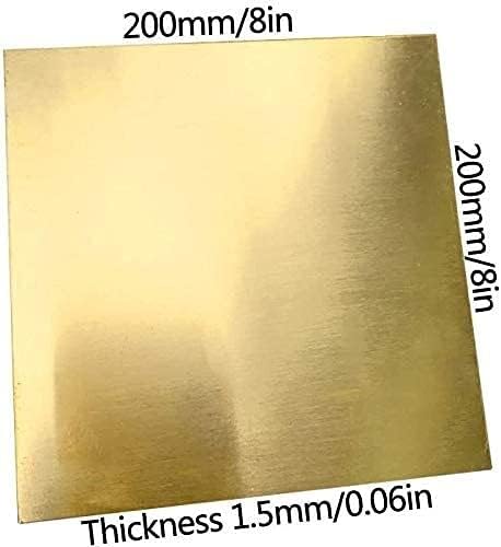Латунная Плоча KEKEYANG Лист фолио от чиста Мед Месинг лист Различни спецификации за обработка на метал САМ, Дължина и ширина на Месингова табела Метално фолио (Размер: