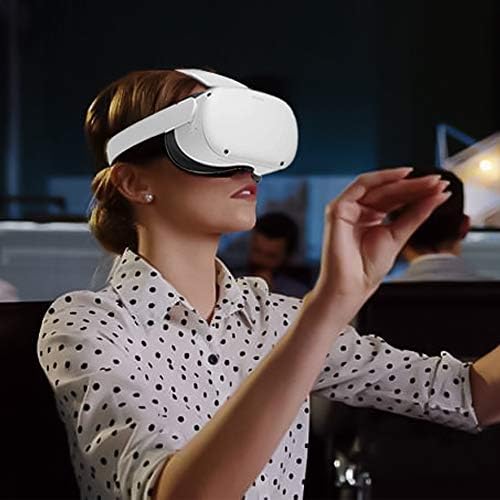 Калъф за лице виртуална реалност за Oculus Quest 2, Силиконова Подплата за лице със защита от изпотяване и Капак на обектива