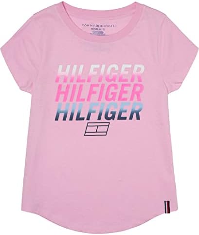 Спортна тениска Tommy Hilfiger за момичета с къс ръкав, кръгло деколте, Лека и еластична