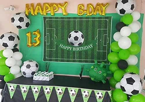 CSFOTO 8x6ft Полиестер Футболен Фон за Парти по случай рождения Ден на Спортни Украса за Рожден Ден за момчетата на Фона на Футболно игрище