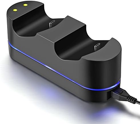 ICESPRING Двойно USB Зарядно Устройство За Зареждане на Док Поставка Контролер Зарядно Устройство Замяна за Playstation 4 Зарядно Устройство