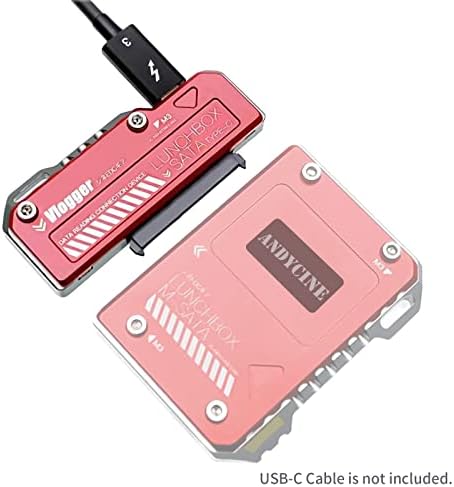 Адаптер ANDYCINE USB-C SATA за считывателей Lunchbox серия Lunchbox, съвместим с Lunchbox серия червени на цвят (НЕ за Atomos Master