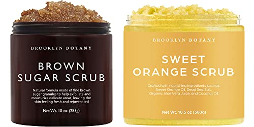 Бруклинския Ботаническата Скраб за тяло с кафява захар и Сладък портокал – Овлажняващи съставки и ексфолиращи ексфолианти за тяло