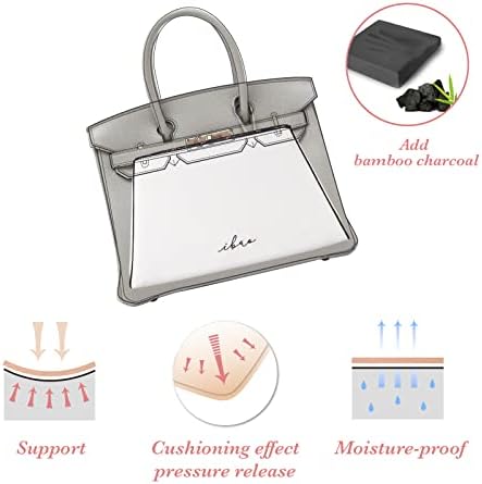ibao [HB30R] Формирователи възглавници за луксозни чанти (подходящи за чанти Бъркин 30 Retourne), paste от пяна с памет ефект от бамбуково