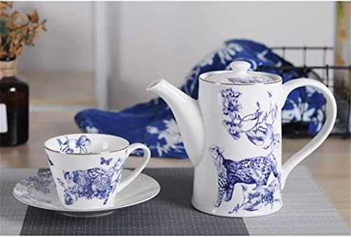 Кана билков чай, набор от манекени със сини модел, чашата за Кафе с блюдцем, чайник, Чай набиране, уреди за следобеден чай (Цвят: B размер: