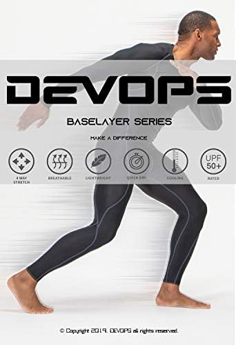 DEVOPS 3 Опаковки Мъжки Спортни Компрессионных Ризи с къс ръкав