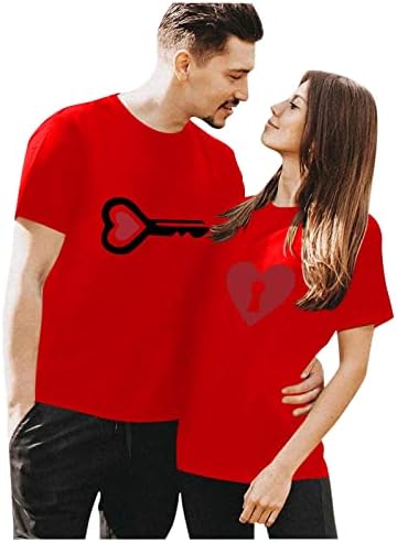 Numaller Двойка Еднакви Тематични Тениски С Кръгло деколте 2023, Блузи с Къс Ръкав, Свободна Тениска за Съпруг и Съпруга
