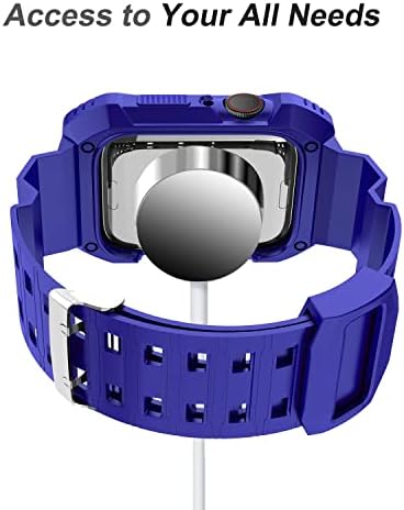 OCYCLONE е Съвместим с каишка на Apple Watch серия 8 7 SE 6 5 4 3 2 1, каишка за часовник с калъф Подходящ за Apple Watch 38 мм 40 мм