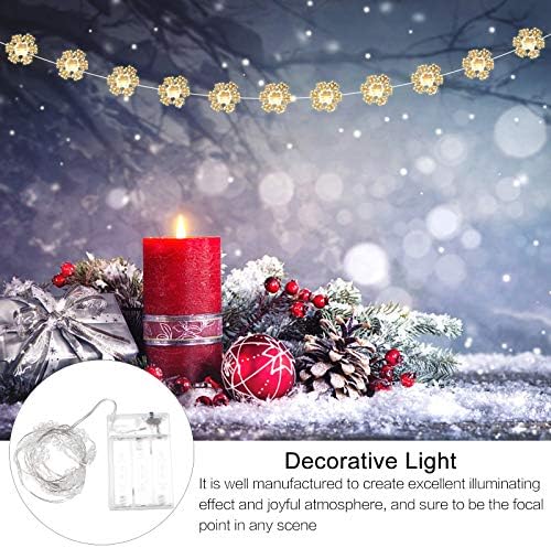 SOLUSTRE Коледна Лампа от Медна тел Декоративна Led Венец за атмосферни Лампи (без батерия)