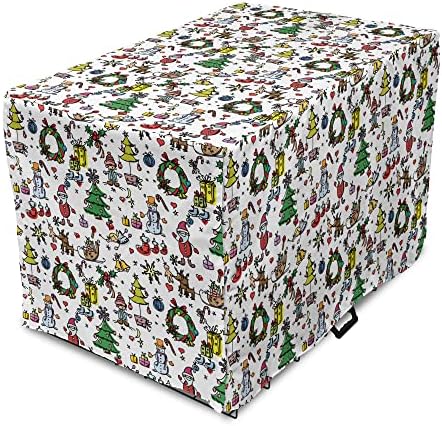 Подвижна Чанта за кутия с Анимационни Кученце, Подарък Кутии с Коледни Елементи, Весел Празничен Снежен Дядо Коледа, Лесен за Употреба