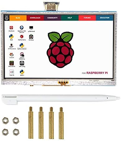Padarsey 5-инчов Сензорен екран, 800x480 TFT LCD дисплей, С интерфейс HDMI Поддържа Raspberry Pi 2B 3Б 3Б + BB Черно, Banana Pi Windows
