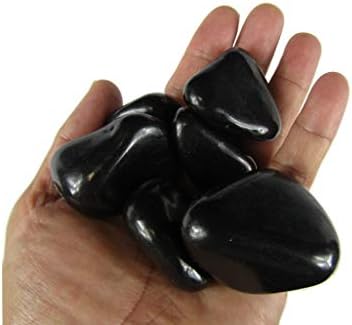 CircuitOffice Натрошени камъни от шунгита тегло 1/2 килограм (с размер около 0,75-2,0 инча) - Лечебни камъни, Метафизически Изцеление, Камъни за Чакрите, за да Vikki, Рейки, Лечение