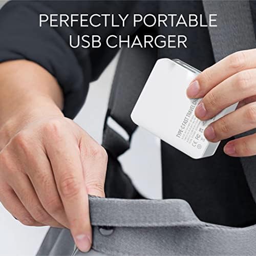 Зарядно USB устройство C, за Бързо Зарядно устройство MANTO 30W с 2 порта PD Fast Charger с адаптер на захранване USB-C