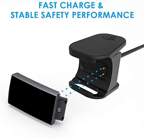 Кабела на зарядното устройство CAVN 2 Броя, Съвместими с Fitbit Charge 3 Преносимото USB-кабел За зареждане, Скоба за кабел, Аксесоари за зарядно устройство, Адаптер за смарт ч