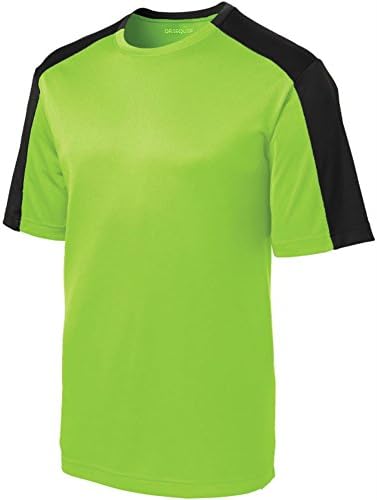 Мъжки спортни тениски DRI-да подготвим с контрастни ръкави, абсорбиращи влагата