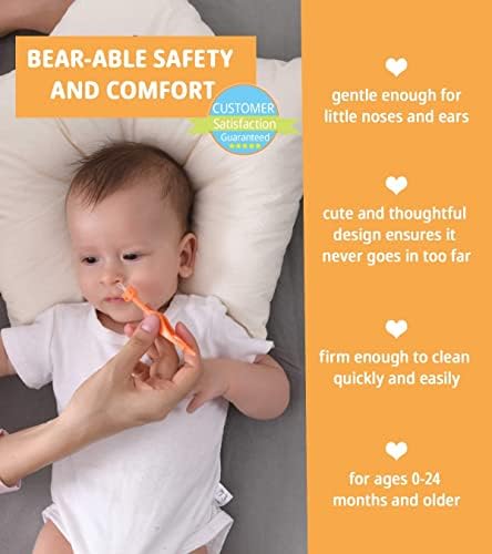 Baby Earth - Лесно Дюза за почистване нос и уши за новородени, Бебета и малки деца малки деца, Пинцети За почистване на носа,
