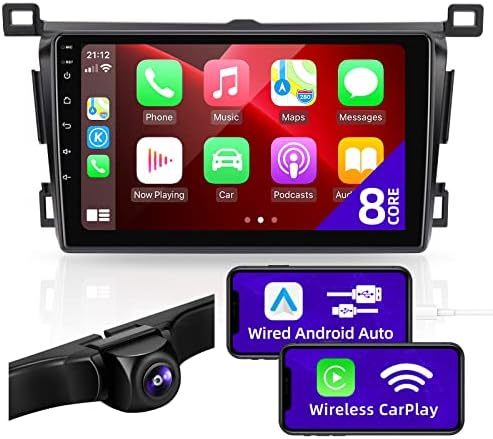Автомобилно радио CGOGC Android 11, съвместим с Android Auto Wireless Carplay за Toyota RAV4 2013-2018 8 ядра 1280X720 Сензорен IPS екран Стерео Bluetooth GPS Навигация мултимедиен плейър Главното устройств