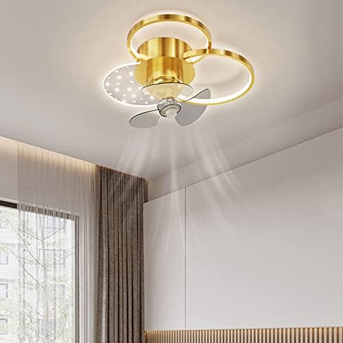 IBalody Творчески Вентилатор на Тавана на помещенията със светлина Nordic Mute Вентилатор на Тавана с Осветление 30 Watt Led Тавана